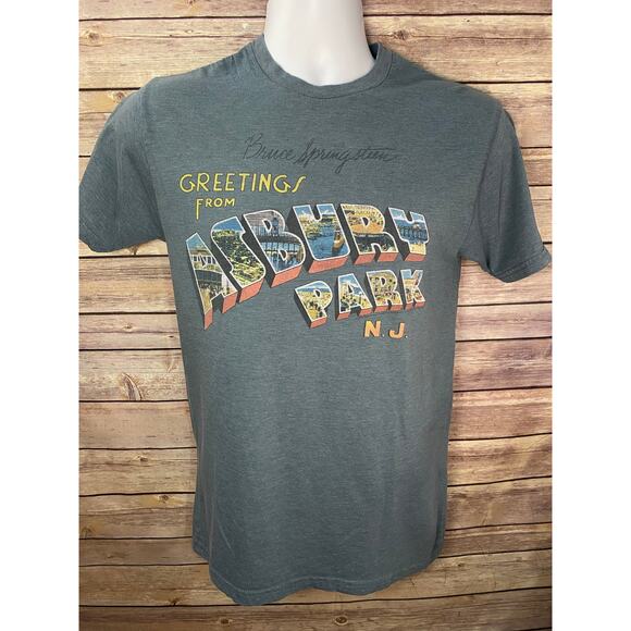 Bruce Springsteen “Greetings From Asbury Park, N.J” T-Shirt Size Small Blue - Picture 1 of 9